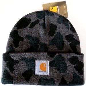 Carhartt Hat Black Camo Beanie